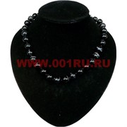 Бусы из черного агата 12 мм
