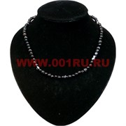 Бусы из черного агата 6 мм
