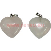 Сердечки 2,3 см из розового кварца (подвески) цена за 2 штуки