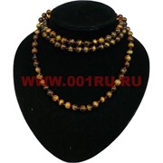 Бусы 125 см из тигрового глаза 8 мм
