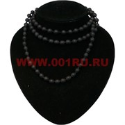 Бусы 125 см из шунгита 8 мм