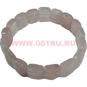 Браслет граненный из розового кварца