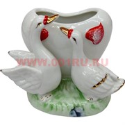 Карандашница из фарфора, парочка уток