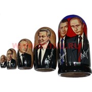 Матрешка 5 президентов: Путин-Медведев, Ельцин, Горбачёв, Брежнев, Хрущев