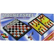 Шахматы, шашки, нарды магнитные 3-в-1 размер 25 см