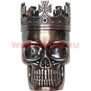 Зажигалка газовая "Череп с короной" 3 цвета