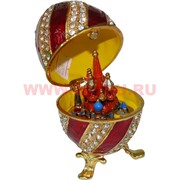 Шкатулка со стразами "Собор в яйце" (3524) 9,5 см