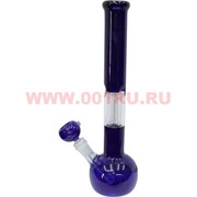 Бонг стеклянный (5мм) GB-215 сиинй прозрачный 34,5 см