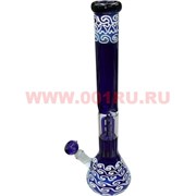 Бонг стеклянный (5мм) WP-1064 с росписью 50,5 см