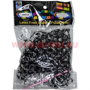 Резинки Loom Bands "гель толстые черные" 600 шт, цена за 12 уп