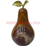 Груша из оникса 10 см (2х4 дюйма) цвет камня в ассортименте