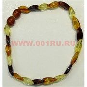 Браслет из янтаря 3 цвета 20 см (4-5 гр)