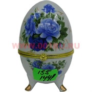 Яйцо шкатулка пасхальное 9,5 см белая, цена за 144 штуки (рисунки в ассортименте)