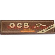 Бумага для самокруток OCB с фильтрами (неотбеленная)