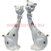 Пара кошечек из фарфора 37 см высота, цена за 2 штуки, 3 цвета