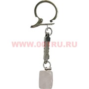 Брелок из розового кварца разные формы 10 шт/связка