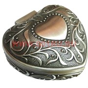 Шкатулка мельхиор "Сердце" (734)