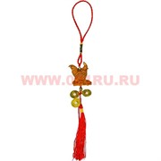 Подвеска Петух большой и 3 золотые монетки "под дерево"