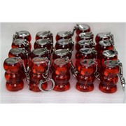 Зажигалка газовая турбо красная брелок 25 шт/бл