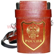 Фляжка "Россия" в чехле 9 унций