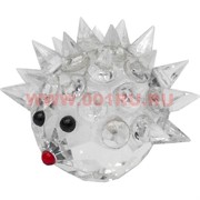 Ежик стеклянный прозрачный 4,5 см