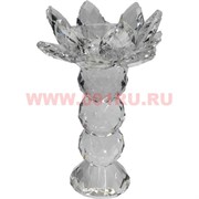 Подсвечник стеклянный "лотос" 15,5 см (XH103-7)