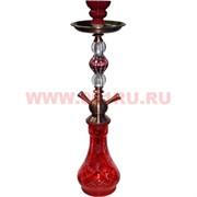 Кальян на 2 трубки (5055R) средний цвета миксом 52 см (металл и стекло)