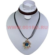 Подвеска на шнурке (F-62) Цветок цветной цена за упаковку из 12шт