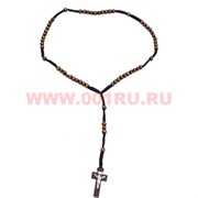 Подвеска Крест коричневая 12 шт/упаковка