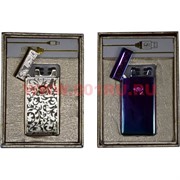 Зажигалка USB разрядная Jin Lun «двойной разряд» цвета разные
