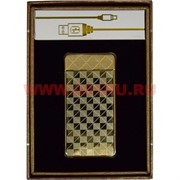 Зажигалка USB разрядная «узоры, клетка»
