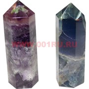 Кристалл 7 см из флюорита 6-гранный (2 цвета)