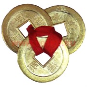 Три монеты для кошелька золотые 25 мм
