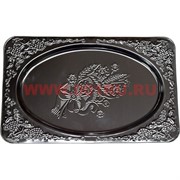 Поднос металлический 18х29 см с узорами