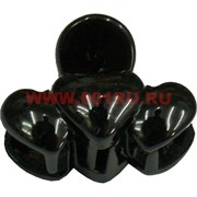 Заколка для волос "краб" из 3 сердец, цена за 100 шт