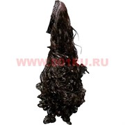 Парик с ободком коричневый 65 см