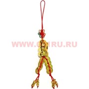 Подвеска Фэншуй "кот манэки золотой с монетами" 10 шт/связка