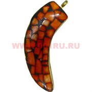 Подвеска Клык индийская (латунь, слоновая кость)