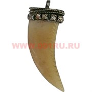 Подвеска на шею "Клык" (кость, мельхиор)