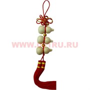 Подвеска Феншуй "3 тыквы Ву Лу" из дерева 10 шт/связка