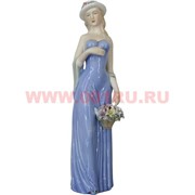 Девушка с корзиной цветов (002) 30 см, фарфор