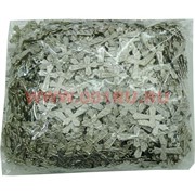 Крестик под серебро (R-620) 1000 шт раз. 3х2 см цена за упаковку