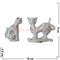 Две кошечки из фарфора со стразами, цена за пару - фото 100734