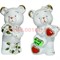 Мишки из фарфора (KL-1212) со стразами 72 шт/кор (цена за 1 шт)