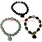 Браслет с сердечком в ассортименте (камни миксом) - фото 104022