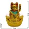 Котик Манэке-неко на слитке на батарейках 10 см - фото 105300