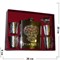 Набор Герб России с орлом Фляга 18 унций + 4 стакана (006-8) - фото 117090