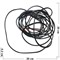 Гайтан шнурок для бижутерии креста 70 см черный кожаный 100 шт/упаковка - фото 134811