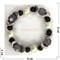 Браслет с черными гранеными бусинами 12 шт/уп - фото 136379