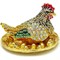 Шкатулка со стразами Курица с яйцами (652)